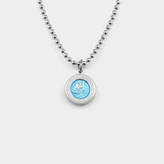 Get Back Necklace Small - Aqua / White