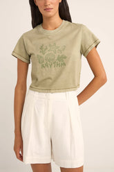Rhythm Women's Beachcomber Crop Crew Tee