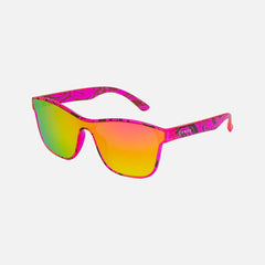 Carve Riot Gloss Crystal Hot Pink Swirl Frame with Grey and Pink Gold Lens