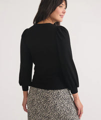Marine Layer Women's Lexi Rib Puff Sleeve Top