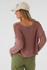 O'Neill Women's Marina Cotton Slub V-Neck Sweater