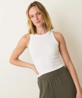 Marine Layer Women's Lexi Rib Sun-In High Neck Crop Tank
