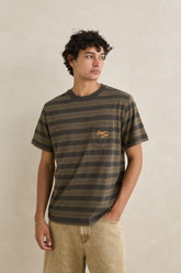 Rhythm Men's Vintage Jacquard Stripe SS T-Shirt