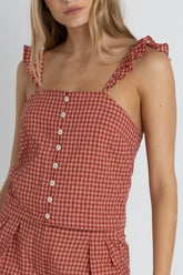 Rhythm Women's Lola Check Cami Top