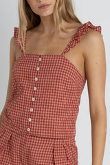 Rhythm Women's Lola Check Cami Top