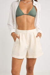 Rhythm Women's Mini Linen Elasticatied Short