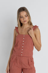 Rhythm Women's Lola Check Cami Top