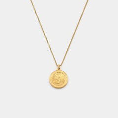 Get Back Necklaces Gold St. Christopher Medallion Necklace