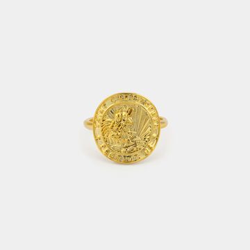 Get Back Necklaces Gold St. Christopher Medallion Ring
