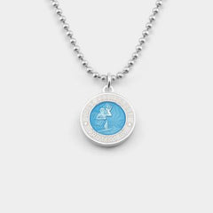 Get Back Necklace Medium - Aqua / White
