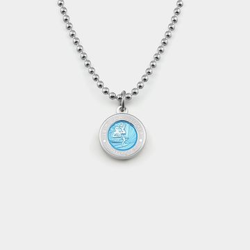 Get Back Necklace Small - Aqua / White