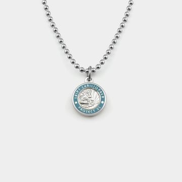 Get Back Necklace Small - Silver / Baby Blue