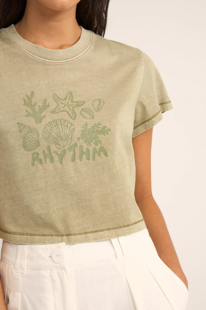 Rhythm Women's Beachcomber Crop Crew Tee