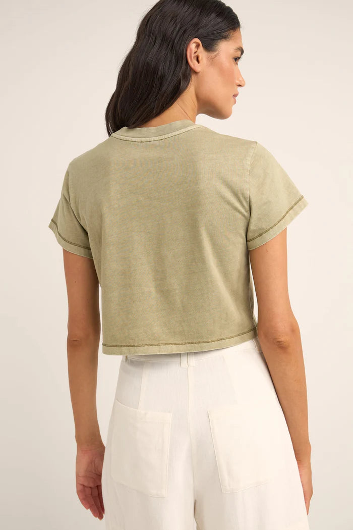 Rhythm Women's Beachcomber Crop Crew Tee