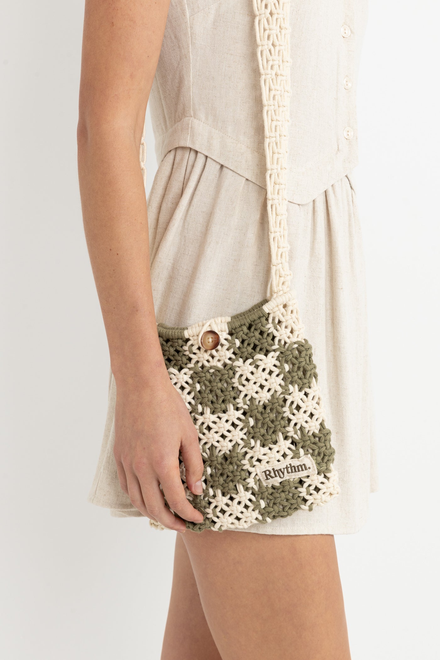 Rhythm Women's Crochet Shoulder Bag