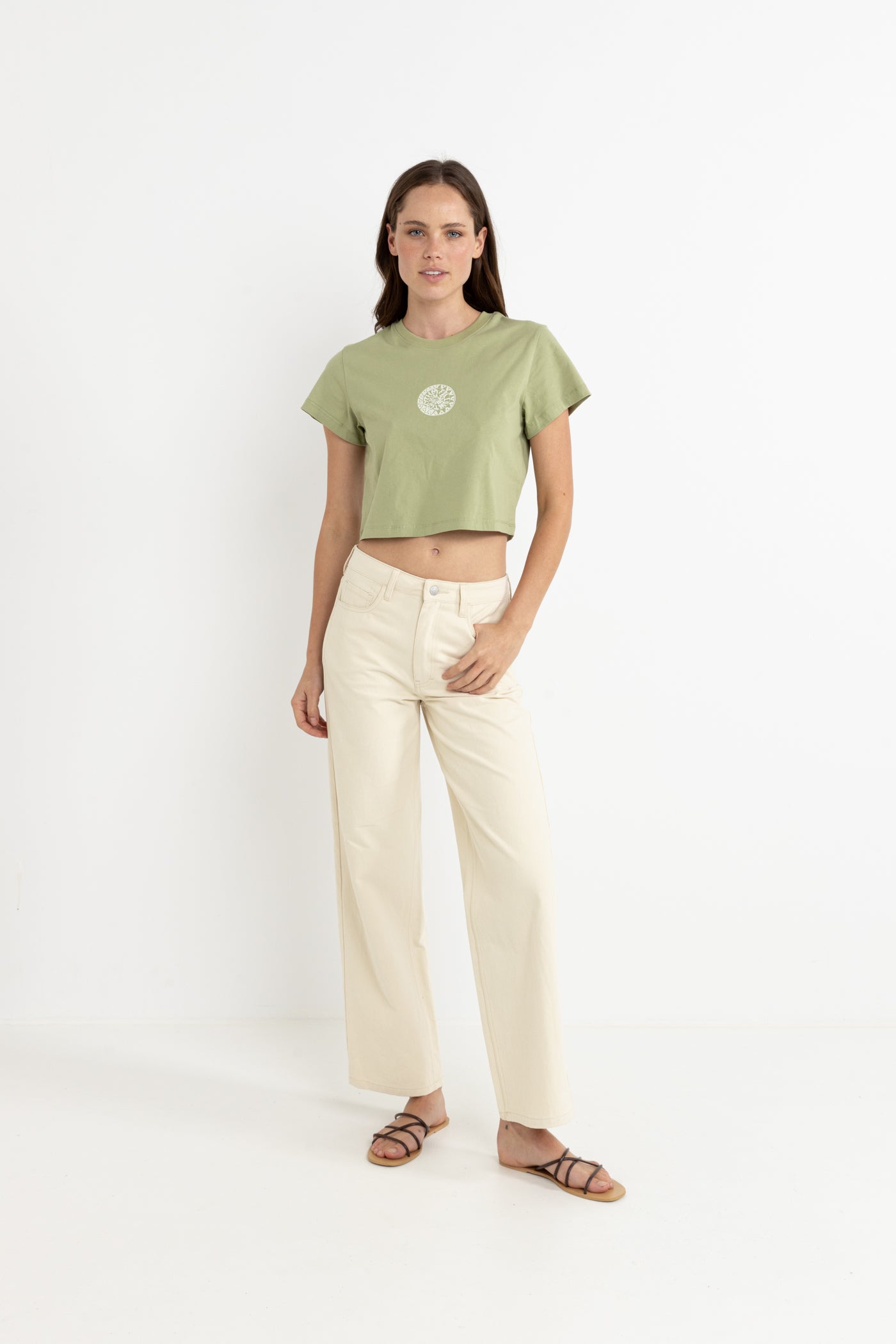 Rhythm Women's Rhythm Sun Crop Crew Tee