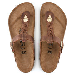 Birkenstock Gizeh Braided Oiled Leather - Cognac