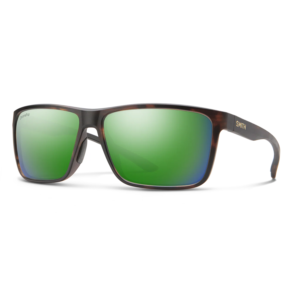 Smith Riptide Matte Tortoise | Chromapop Glass Polarized Green Mirror