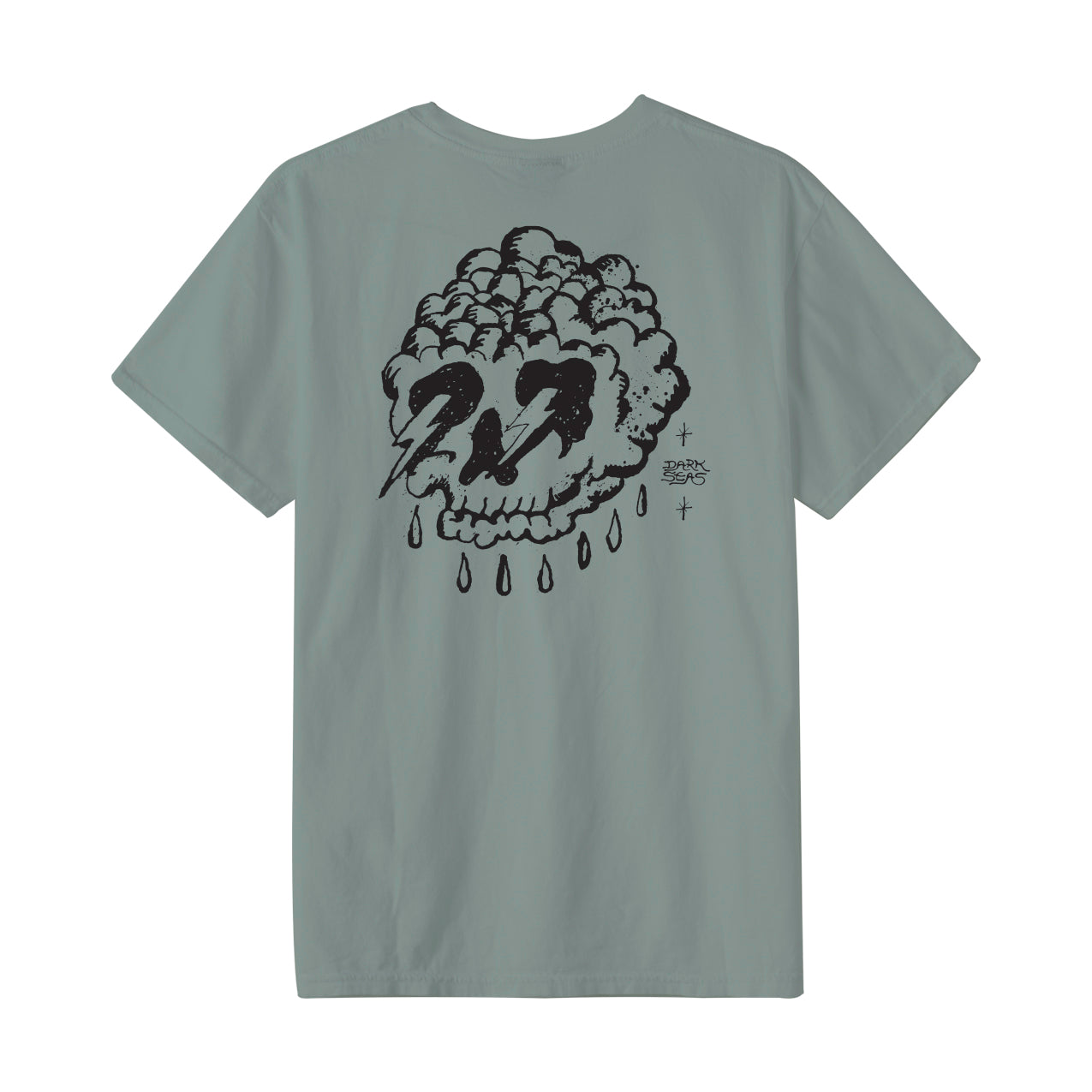 Dark Seas Electric Eyes Tee - Shadow, front