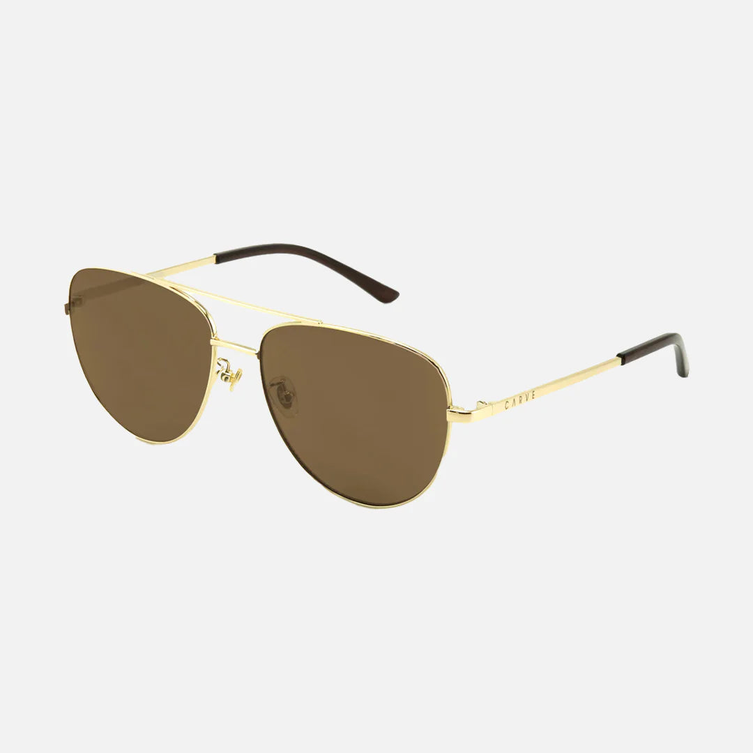 Carve Solana Gloss Gold Metal Brown Injected Polarized Lens