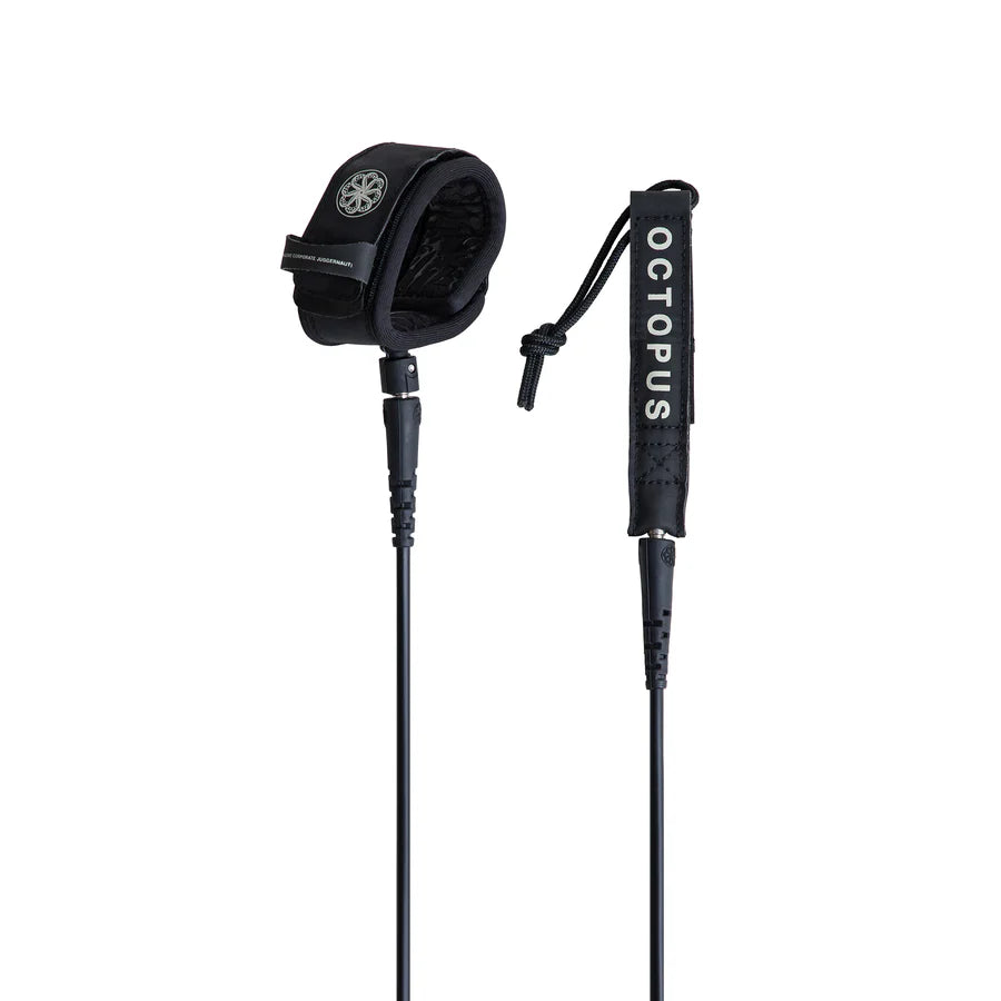 Octopus Mission: Control 6Ft Surf Leash - Black