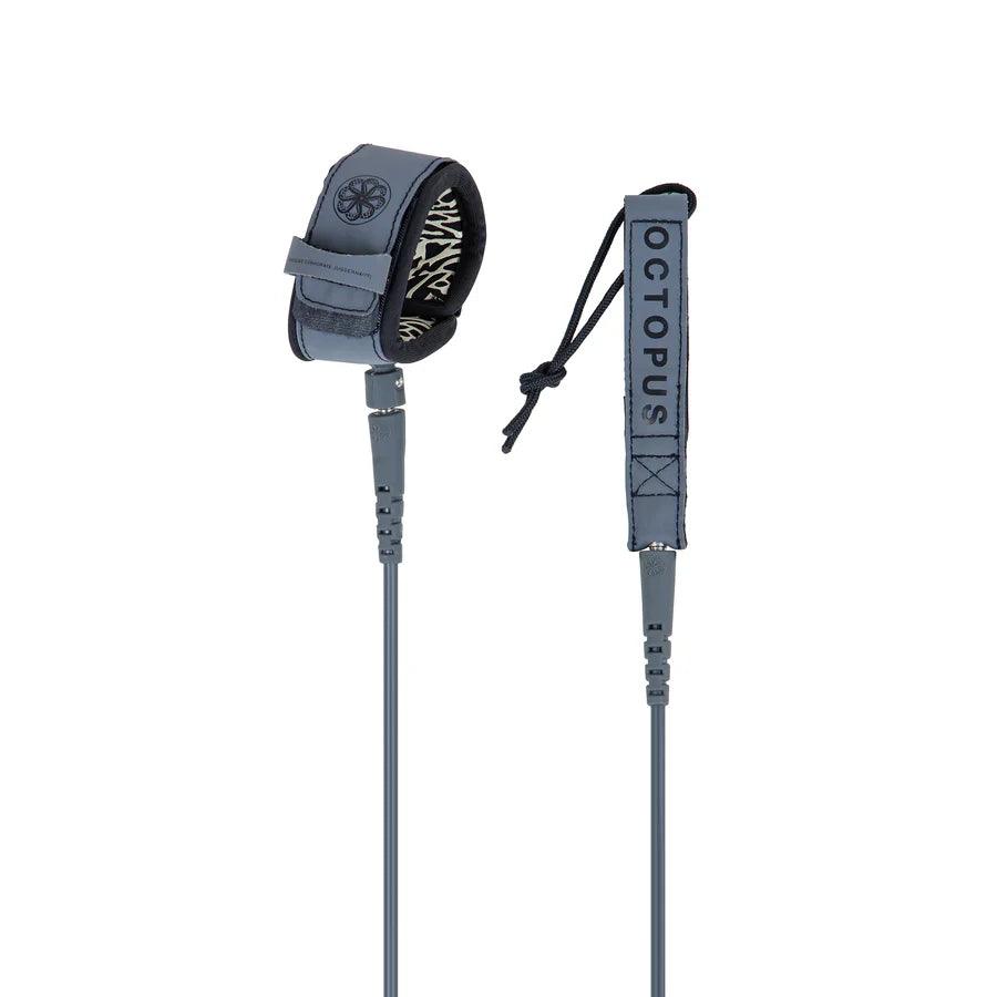 Octopus Mission: Control 6Ft Surf Leash - Grey
