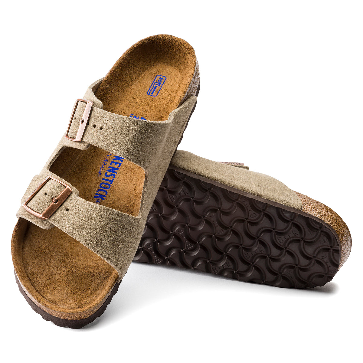 Birkenstock Arizona Taupe Suede Soft Footbed