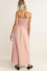Rhythm Women's Classic Shirred Midi Dress