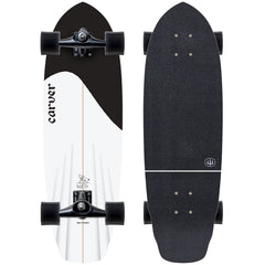 Carver CX Coal Satin 32.5" Black Tip Surfskate Complete