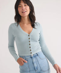 Marine Layer Women's Lexi Rib Sun-In Button Through