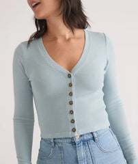 Marine Layer Women's Lexi Rib Sun-In Button Through