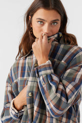 O'Neill Women's Chance High Pile Lined Flannel Jacket