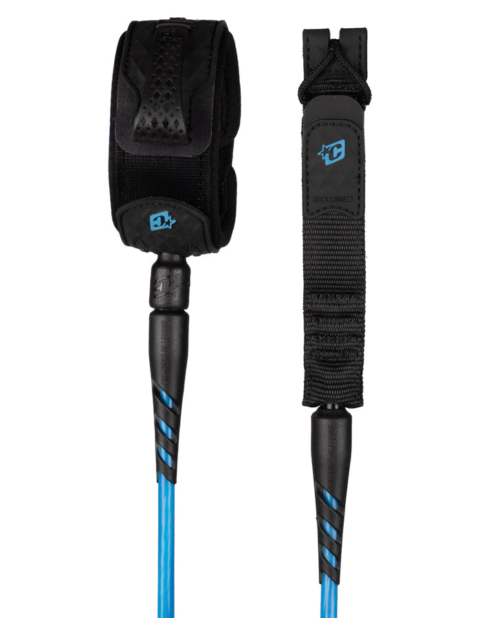 Creatures of Leisure Standard Duty Leash 6 Ft Cyan Twist Black