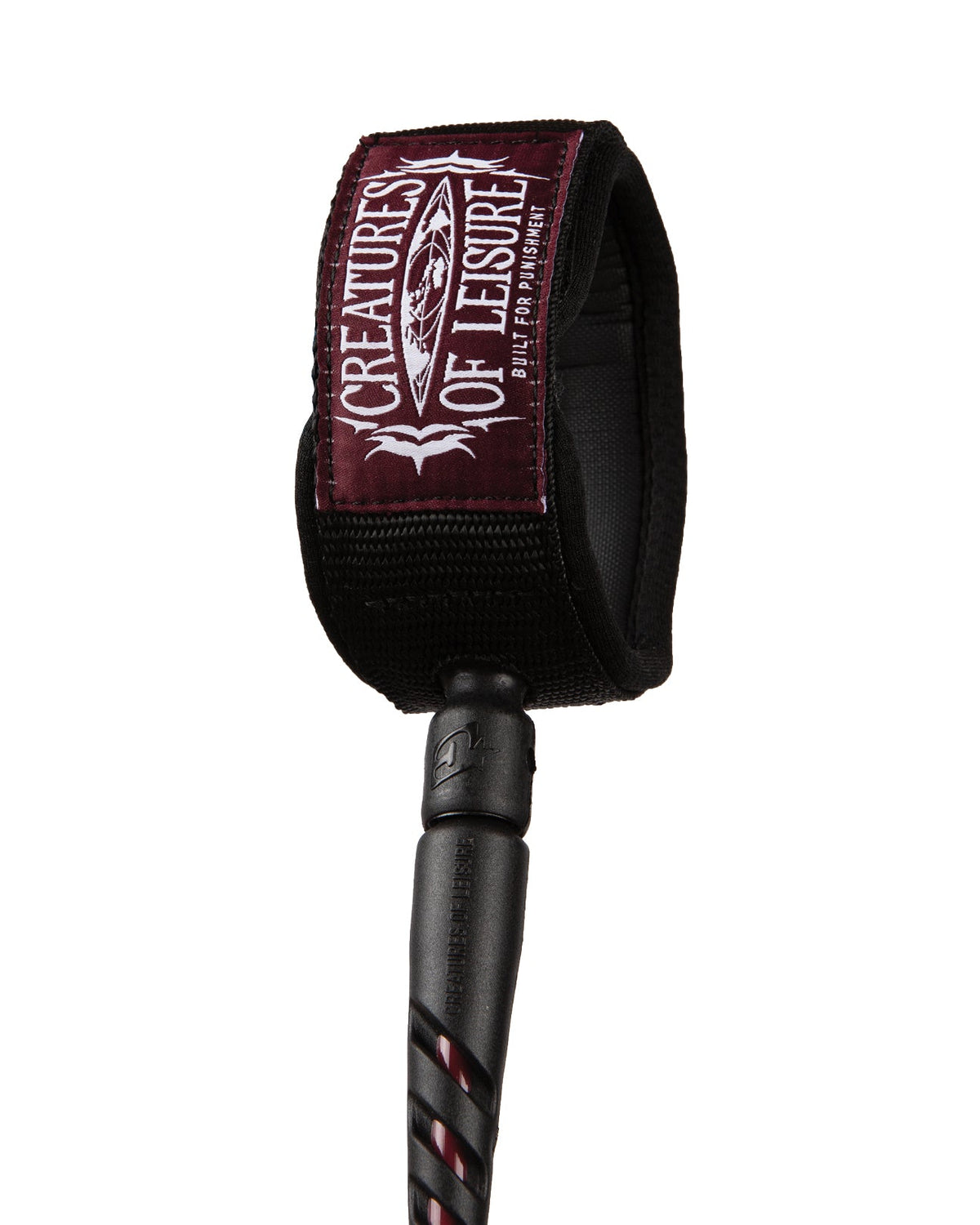 Creatures of Leisure Punish Standard Duty Leash 6 FT Dark Rose Black