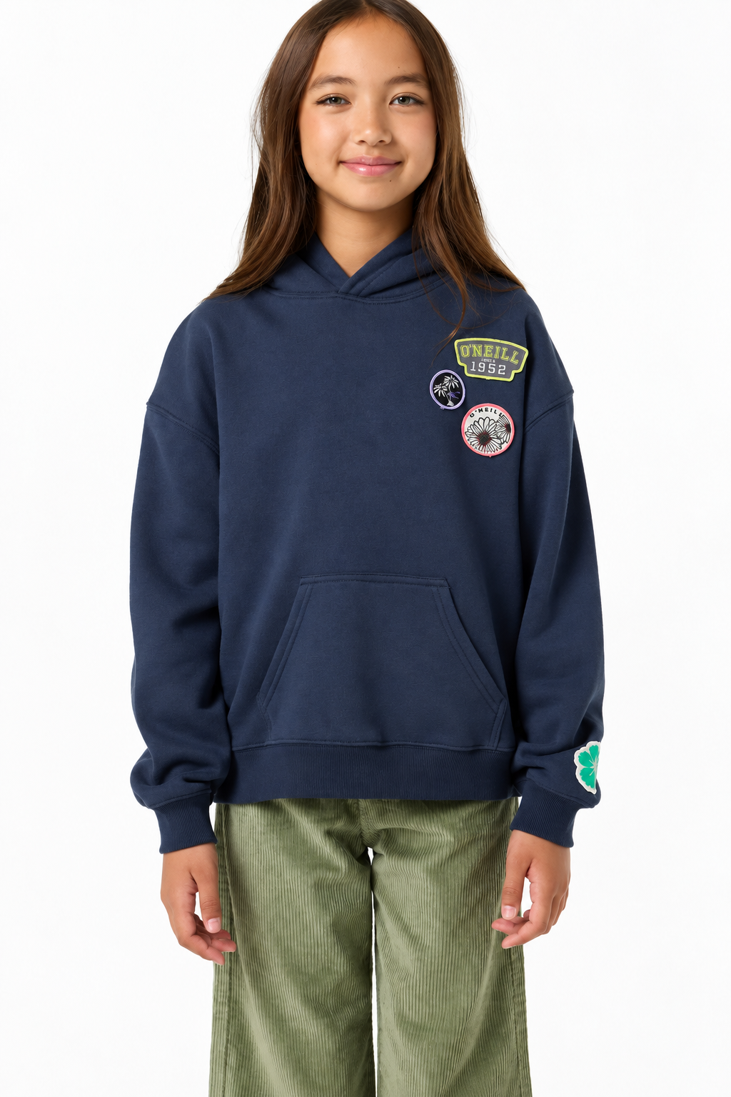 O'Neill Girls Patches Oversized Hoodie