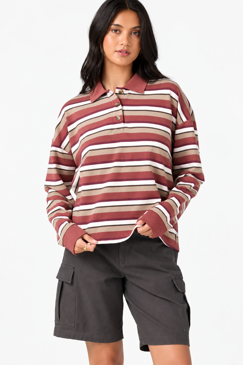 O'Neill Women's OG Kyra LS Crop Polo