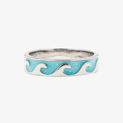 Pura Vida Enamel Wave Fidget Ring