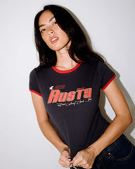 Rusty Women's Girls Surf Mini Ringer Tee