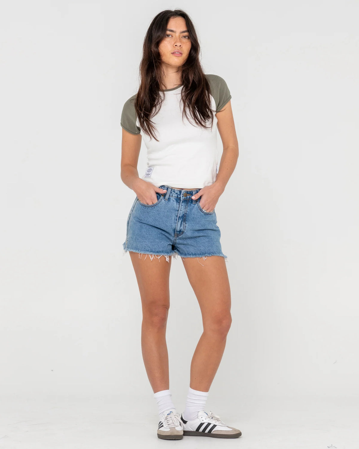 Rusty Women's Penny Kick Flare Denim Short