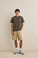 Rhythm Men's Vintage Jacquard Stripe SS T-Shirt