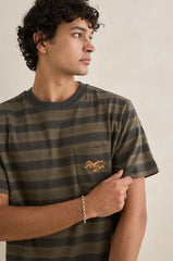 Rhythm Men's Vintage Jacquard Stripe SS T-Shirt