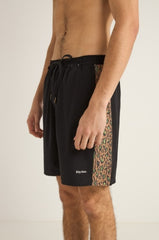 Rhythm Men's Leo Panel Beach Short Black