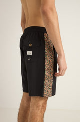 Rhythm Men's Leo Panel Beach Short Black