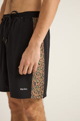 Rhythm Men's Leo Panel Beach Short Black