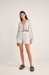 Rhythm Women's Desi Plaid Boxer Shorts