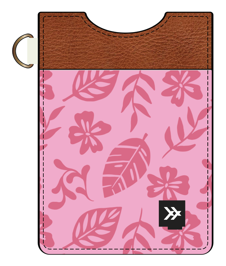 Thread Pink Tropic Vertical Leather Wallet
