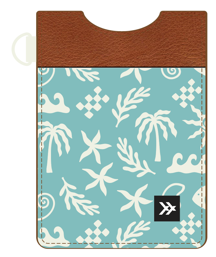 Thread High Tide Blue Vertical Leather Wallet