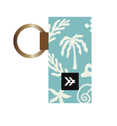 Thread High Tide Blue Chapstick Holder Keychain