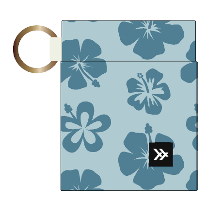 Thread Hawaiian Floral Blue Elastic Wallet