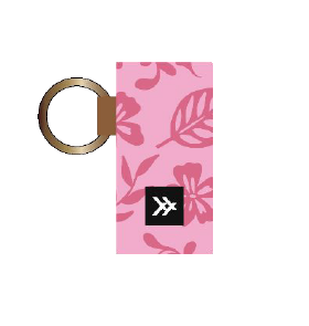 Thread Pink Tropic Chapstick Holder Keychain